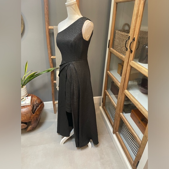 Monique Lhuillier one shoulder high low formal dress - Picture 5 of 10